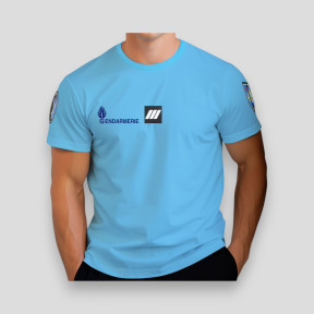 Tee-shirt respirant Gendarmerie Bleu + velcros -Patrol Equipement