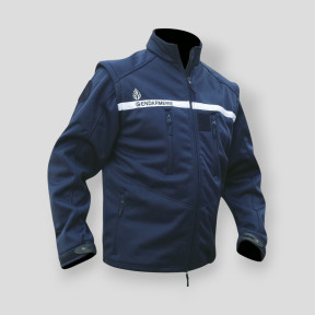 Blouson Softshell Gendarmerie 3 couches Marine manches amovibles -Patrol Equipement