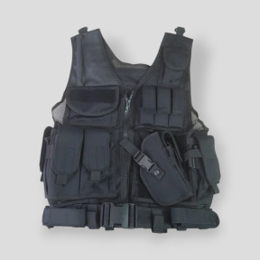 Veste tactique Cross Draw - Noir - Kombat Tactical