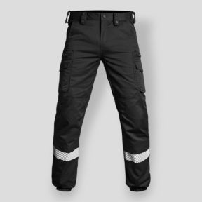 Pantalon avec bande HV et bas élastiqué V2 Sécu-One - Noir - A10 Equipment