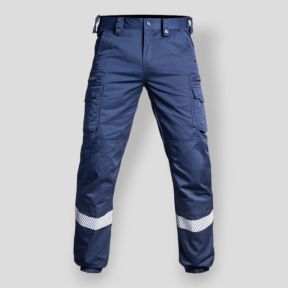 Pantalon avec bande HV et bas élastiqué V2 Sécu-One - Bleu Marine - A10 Equipment