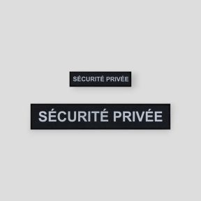 Flaps SECURITE PRIVEE Noir HV (poitrine et dos) 3x12cm + 5x27cm - GK