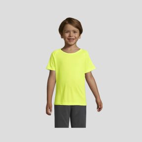 Tee-shirt à manches courtes raglan Sporty enfant - Jaune Fluo - Sol's