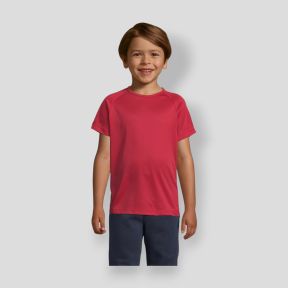 Tee-shirt à manches courtes raglan Sporty enfant - Rouge - Sol's