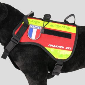 Harnais pour chien DRAKKEN III - Rouge - Dimatex