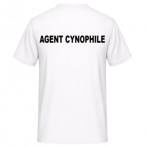 Tee-shirt AGENT CYNOPHILE Blanc - Vetsecurite