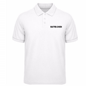 Polo MAITRE-CHIEN Blanc - Vetsecurite