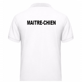 Polo MAITRE-CHIEN Blanc - Vetsecurite