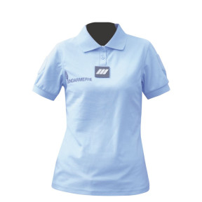 Polo Femme respirant Gendarmerie Bleu + velcros -Patrol Equipement