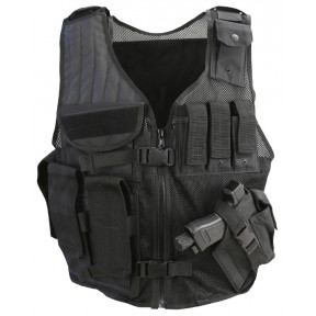 Veste tactique Cross Draw - Noir - Kombat Tactical