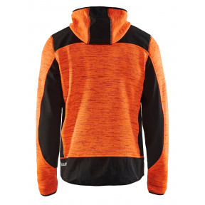 Veste tricotée à capuche Orange fluo/Noir - Blaklader