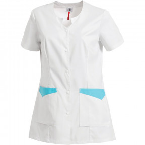 Tunique femme Sonia Eco-Green Blanc/Azur - Hasson