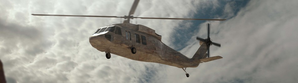 hélicoptère militaire en vol